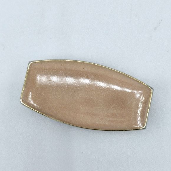 Weekenders Modernist Brooch Pendant Vintage Taupe Enamel Vertical or Horizontal - Picture 8 of 11